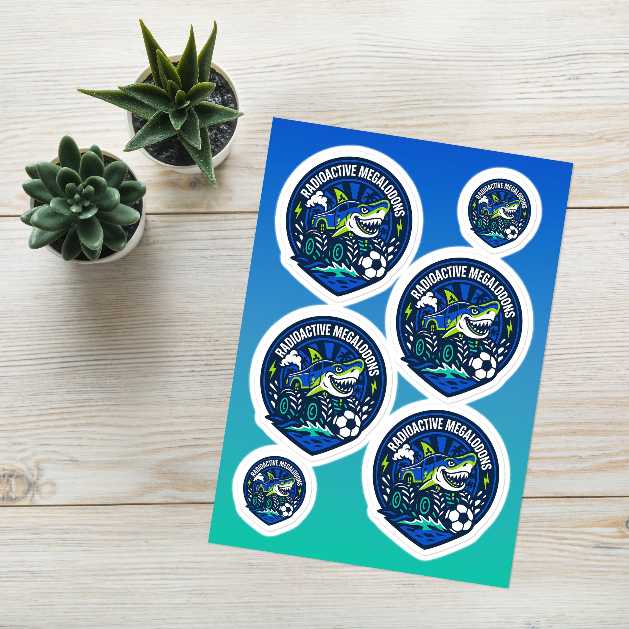 Radioactive Megalodon Sticker sheet – Love Menlo