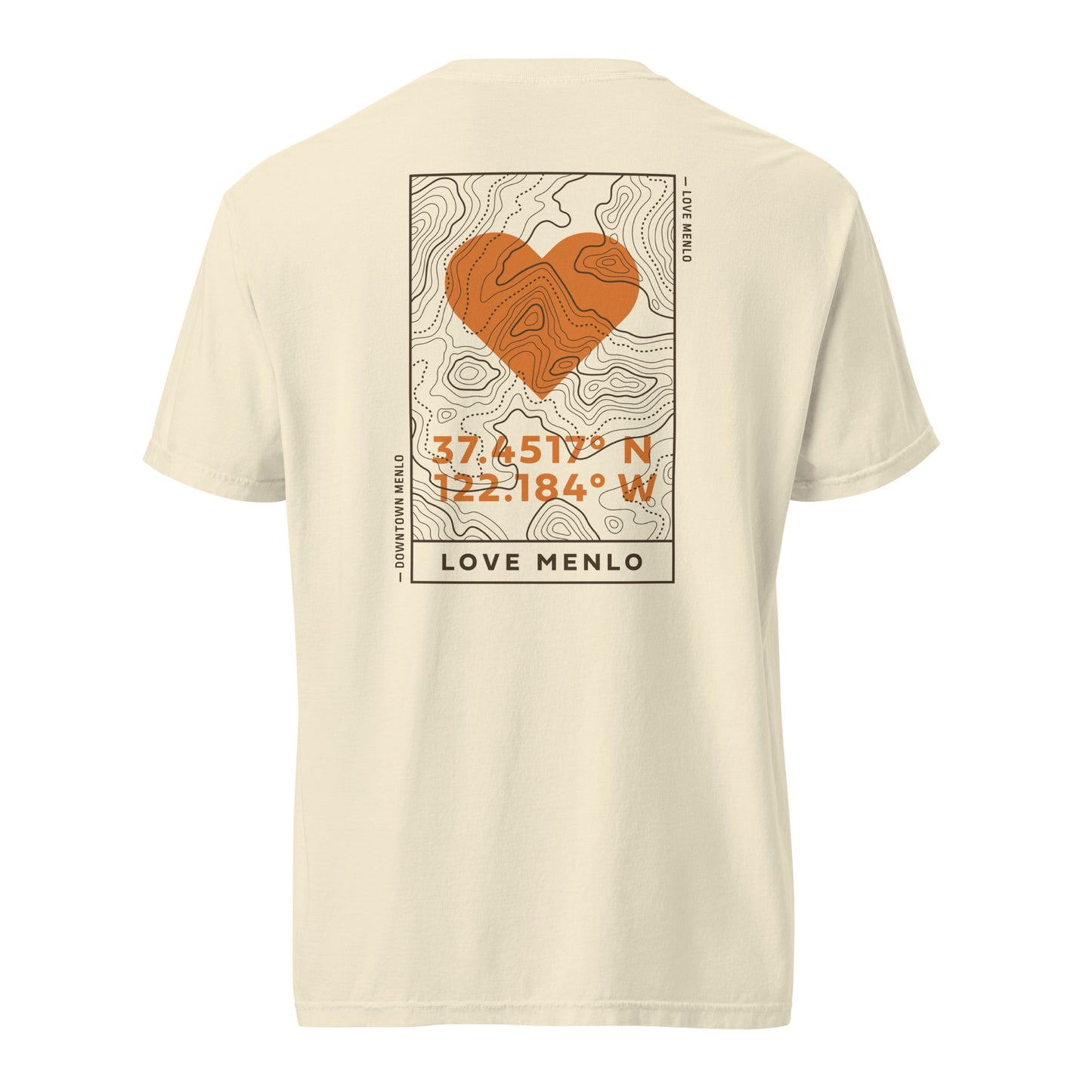 Love Menlo Map heavyweight t-shirt